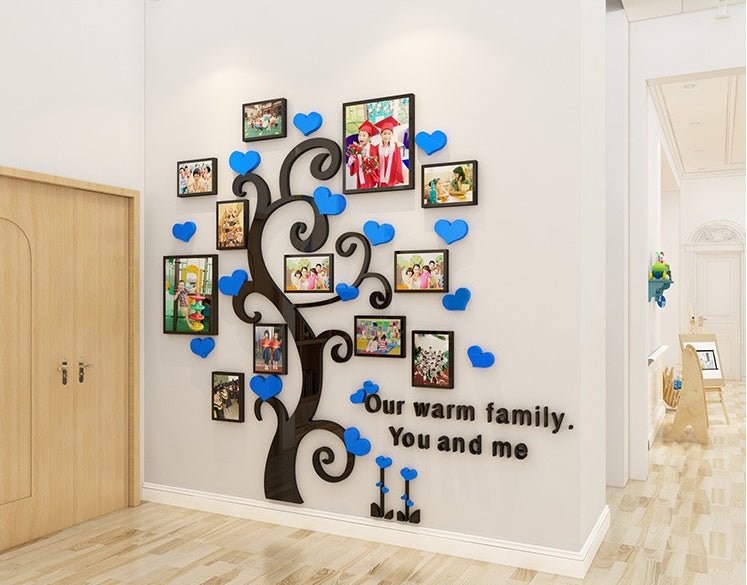 Photo Frame Tree Self-adhesive Creative Photo Wall Living Room Bedroom Wall Decoration 3d Stereo Acrylic Background Wall Stickers