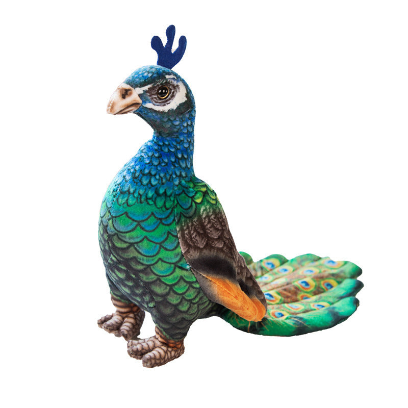 Fashion Blue Crown Peacock Doll Plush