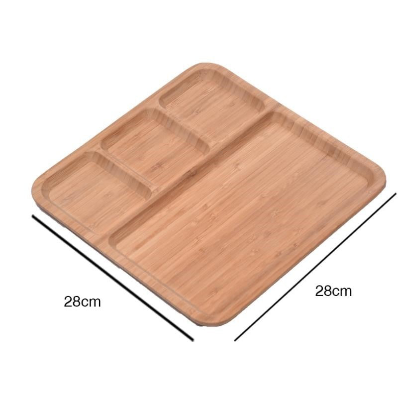 Creative tea dessert solid wood hotel tray