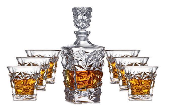 Lead-free crystal glass whisky glass set