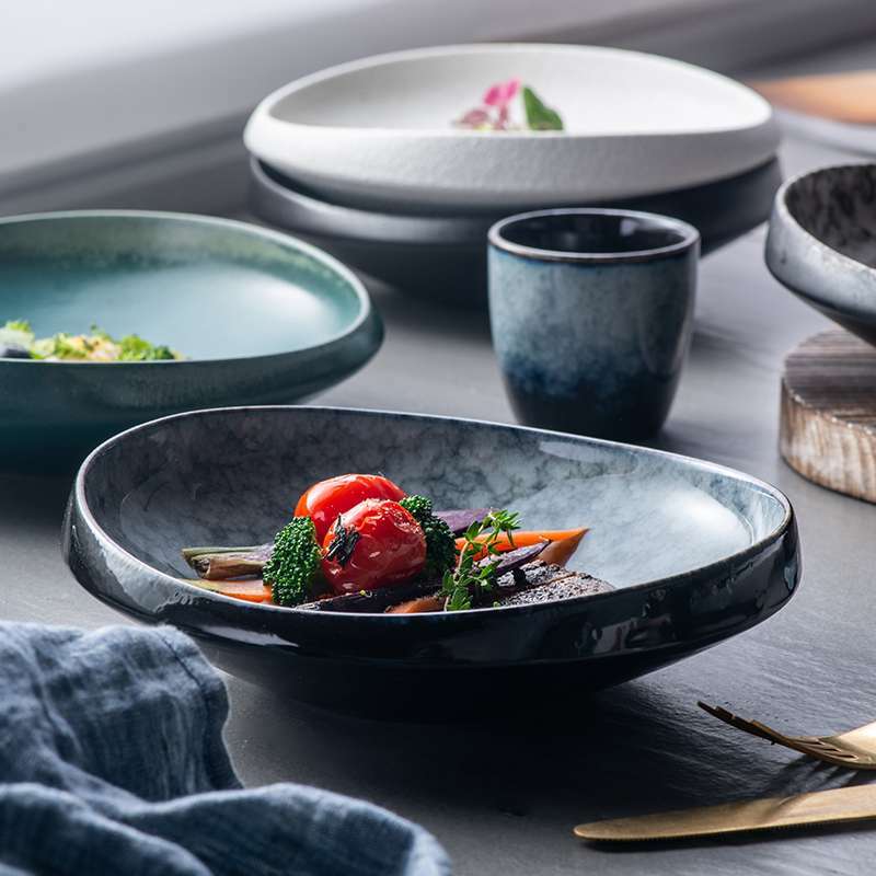 Household Fashionable And Simple Ceramic Tableware Plates