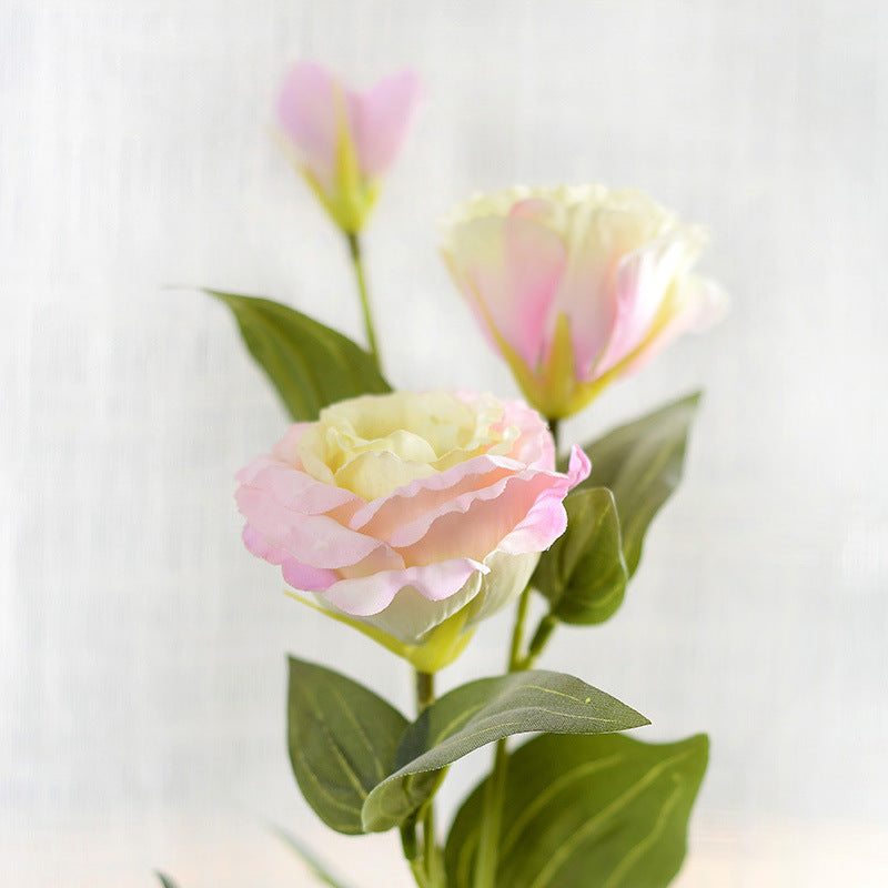 Trident Eustoma Flowers, Home Decorations, Artificial Flowers, Wedding Silk Flowers