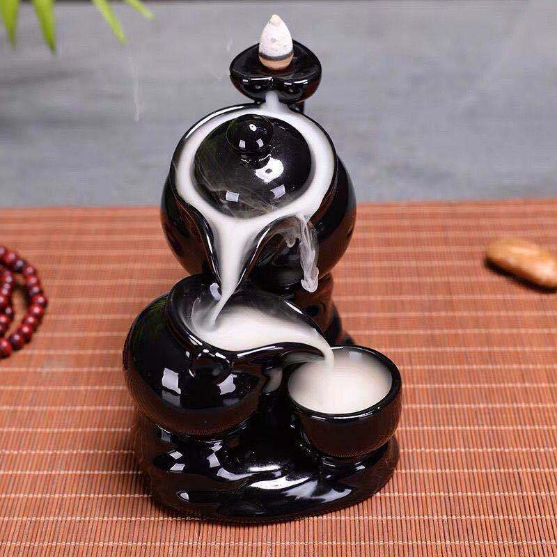 Aromatherapy Stove Modern Chinese Teapot Backflow Sandalwood Incense Burner Incense Holder Household Ceramic Tea Ceremony Ornaments