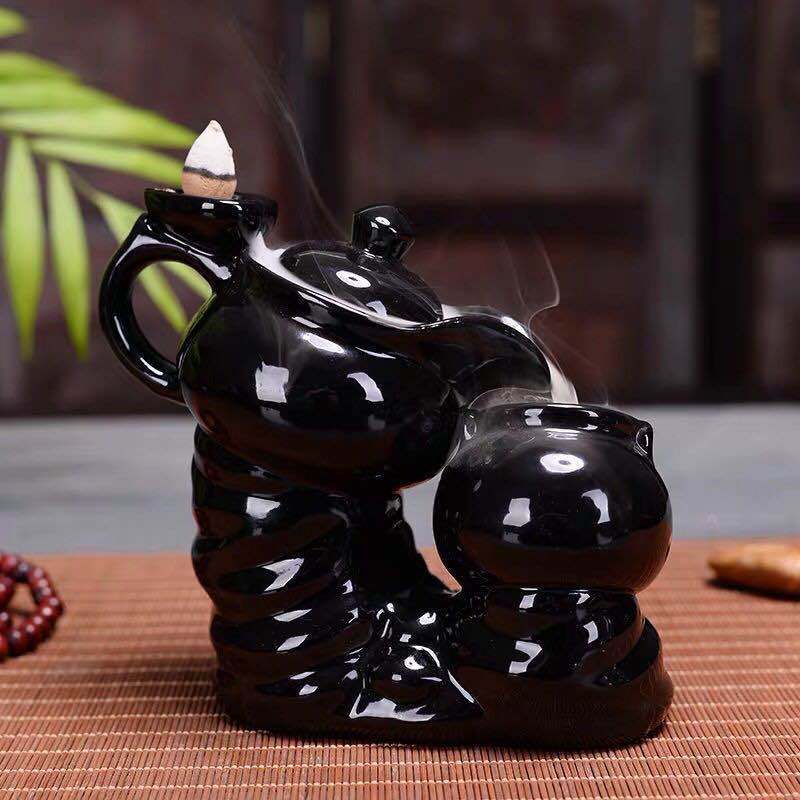 Aromatherapy Stove Modern Chinese Teapot Backflow Sandalwood Incense Burner Incense Holder Household Ceramic Tea Ceremony Ornaments