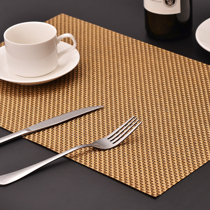 Pvc Heat-Insulating Western Table Cloth Cups And Dishes Mats Disposable Simple Rectangular Placemats