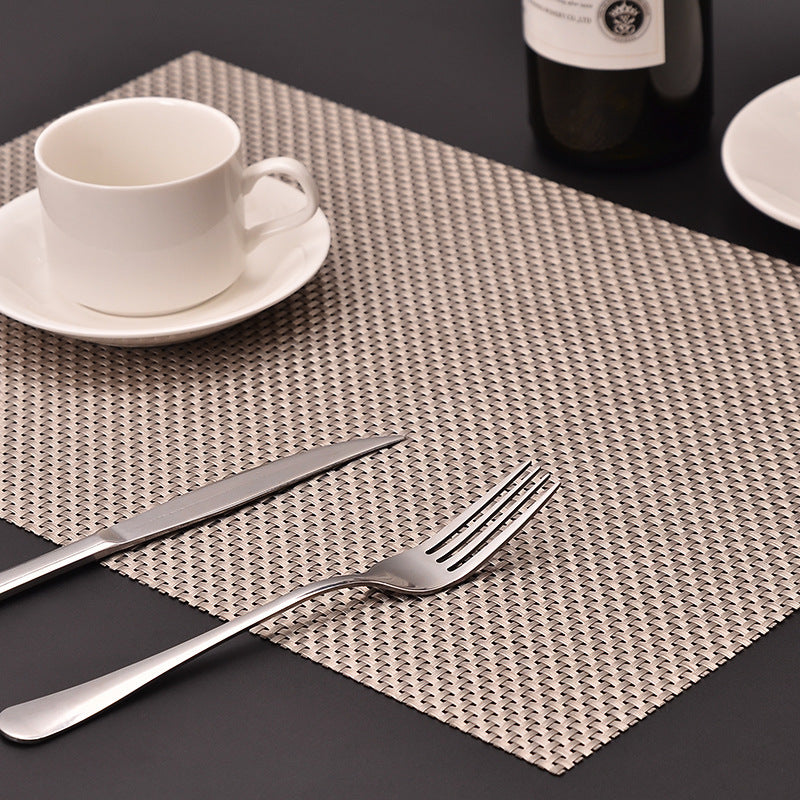 Pvc Heat-Insulating Western Table Cloth Cups And Dishes Mats Disposable Simple Rectangular Placemats