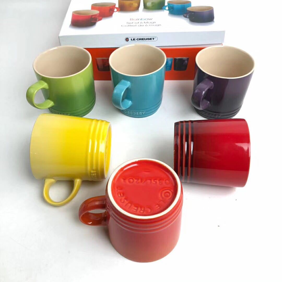 Colored Mugs, Each Set Of Rainbow Mugs In Reinforced Packaging