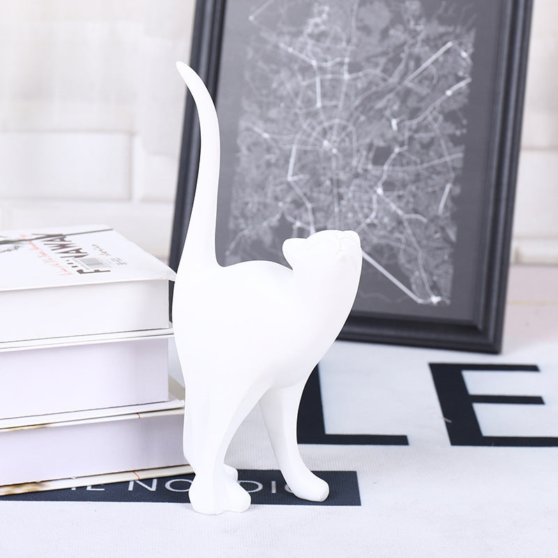 Nordic Style Table Statue Modern Cat Sculpture Cat