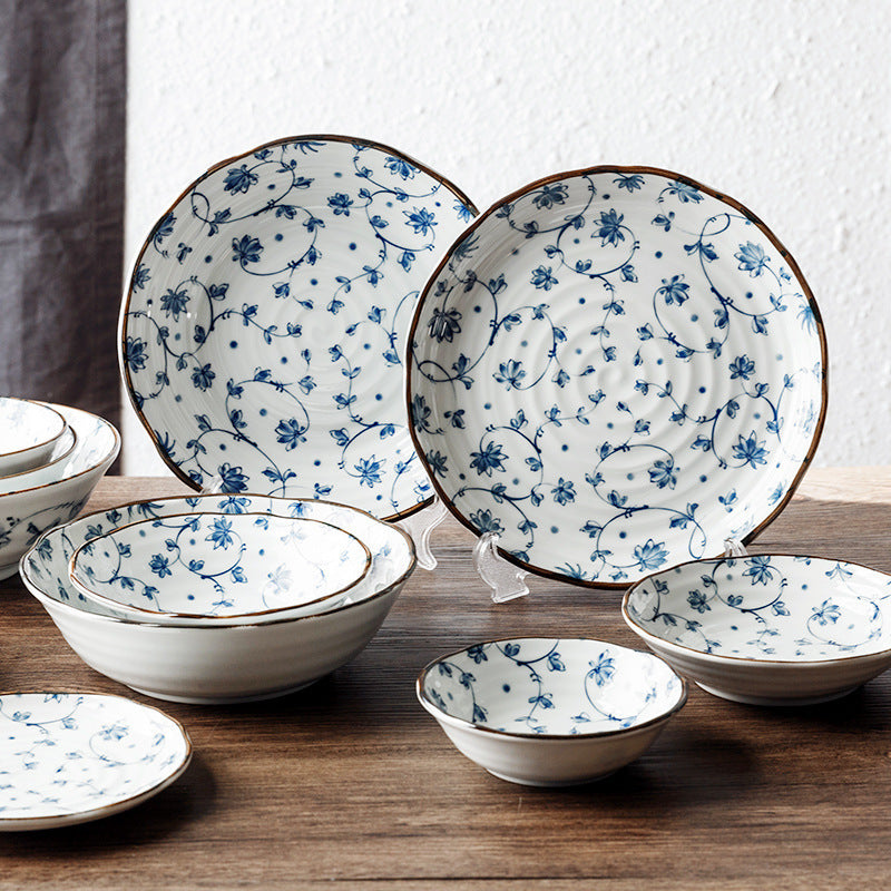 Japanese-style Ceramic Bowls And Plates For Household Ramen Noodles