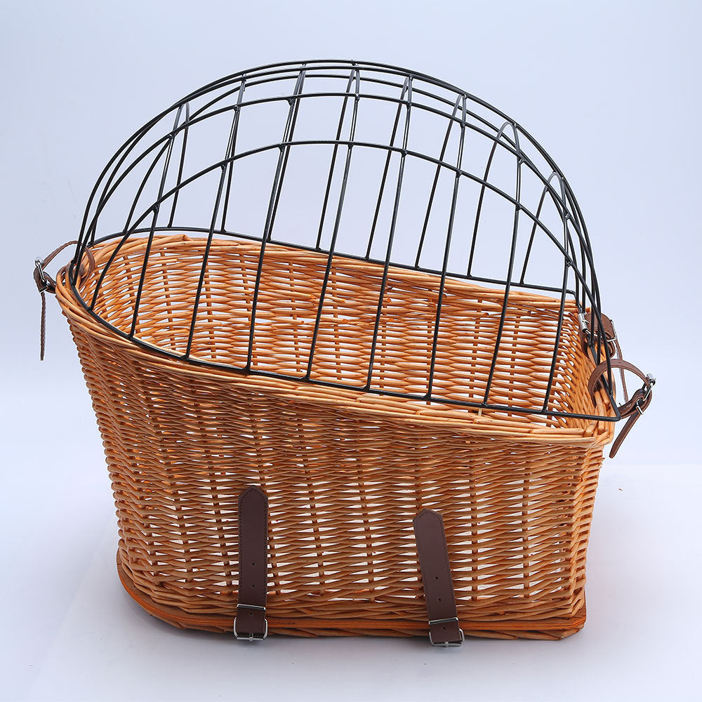 Rattan Bicycle Basket Rear Basket Pet Basket