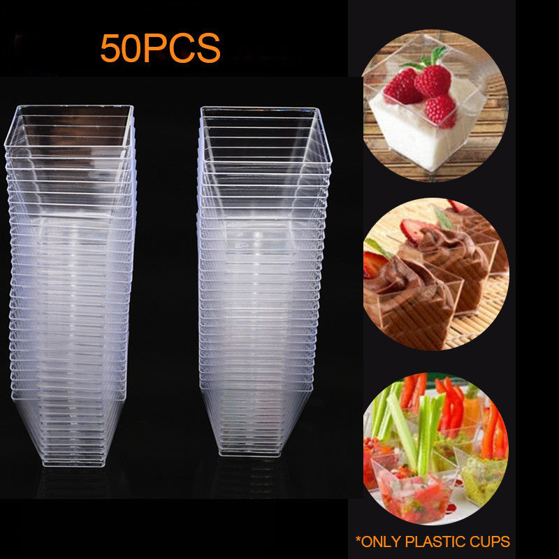 Disposable Dessert Cup Food Grade Safety Hard Plastic Dessert Cup