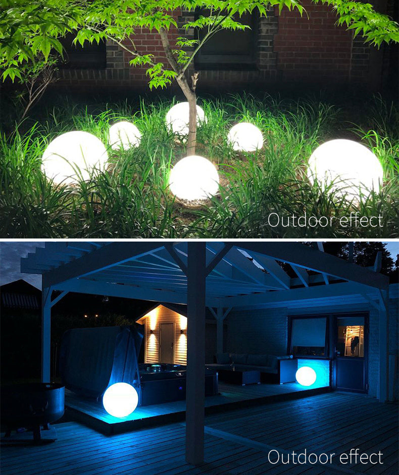 Lawn Lamp Floor Light Bulb Remote Control LED Luminous Ball Lamp Landscape Floor Lamp 16 Colors Outdoor Landscape Lamp