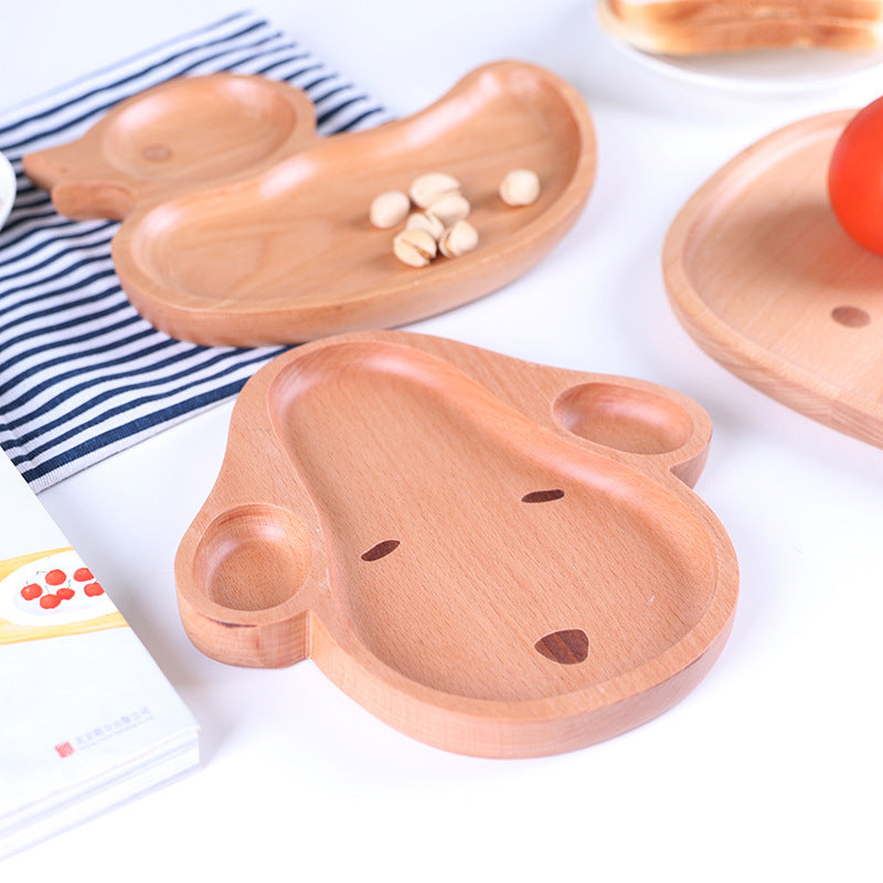Solid wood tray household snack tray