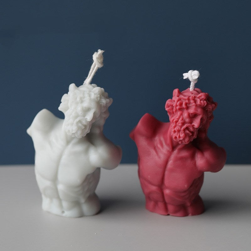 Laocoon bust candle mold