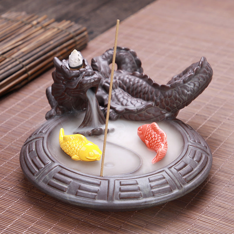 Dragon Back Incense Burner Creative Decoration