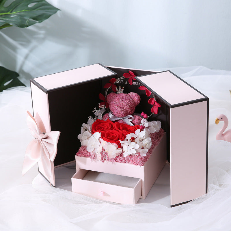 Valentine's Day Gift Birthday Rose Drawer Jewelry Eternal Flower Gift Box