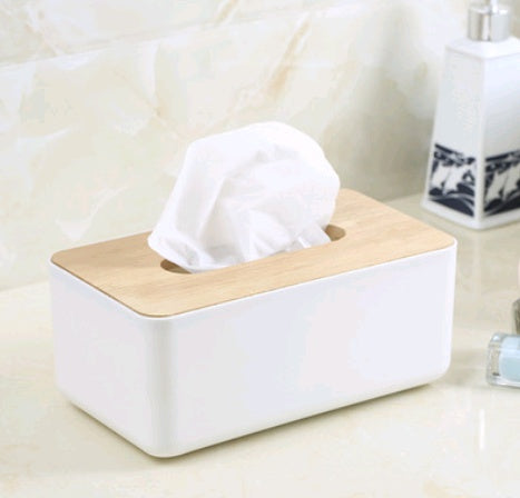 Original color oak paper towel pumping creative desktop wooden tissue box tray paper napkin storage box