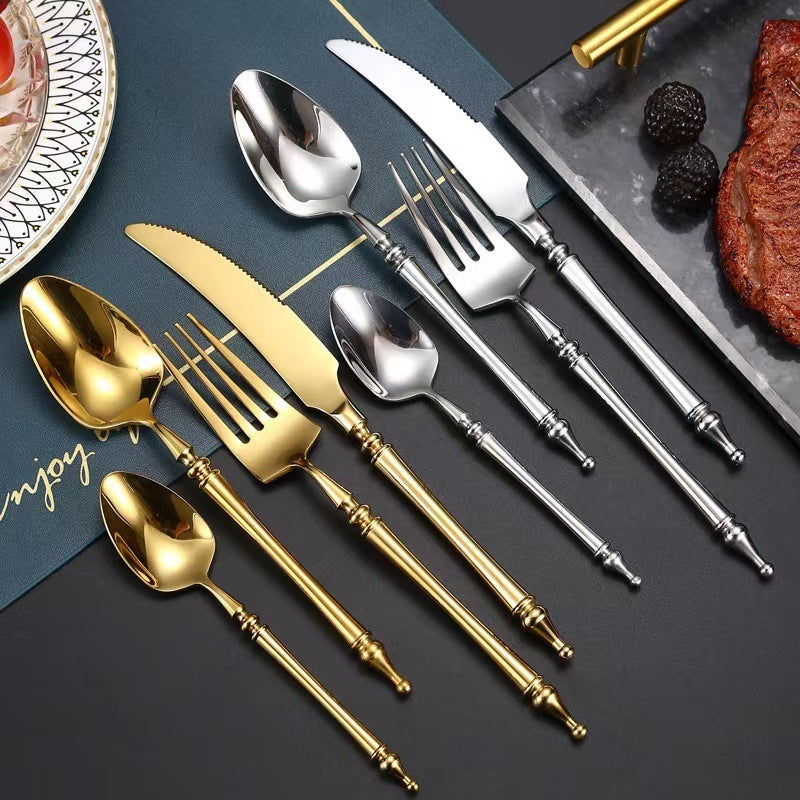 Stainless Steel Tableware Western Food Knife Fork Spoon Steak Knife Tableware