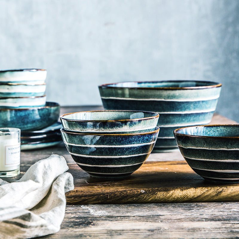 Household Simple Retro Ceramic Dishes And Tableware
