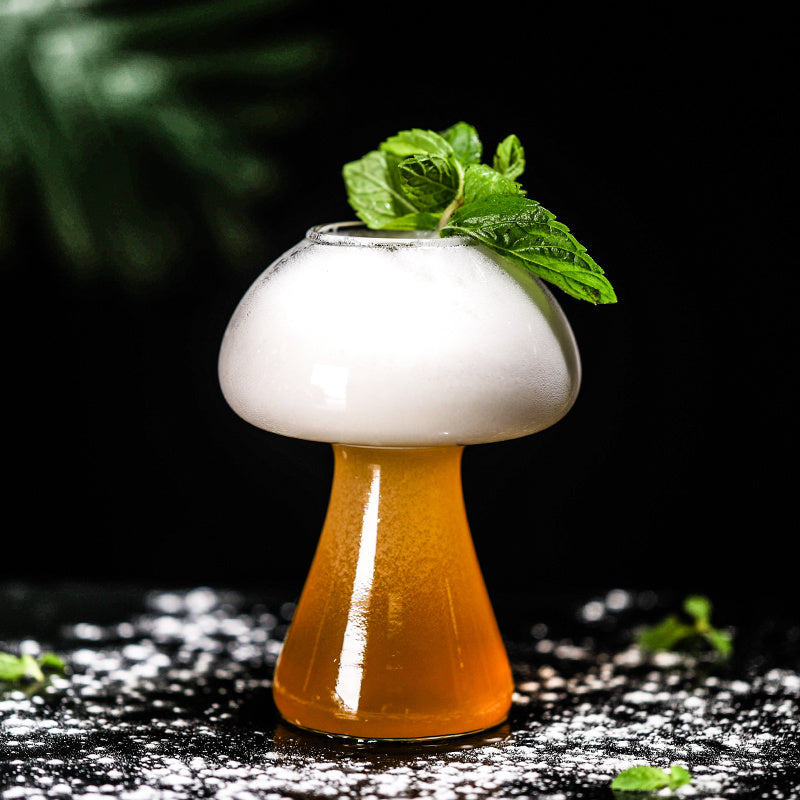 Mushroom cup cocktail glass