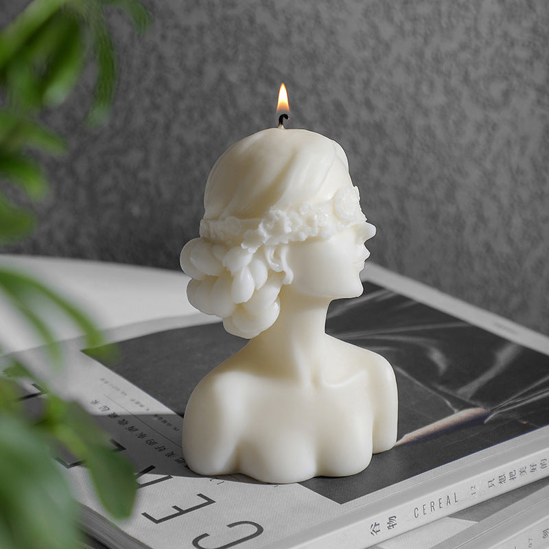 Bust Woman Do Hair Styling Home Decoration Gift Scented Candle