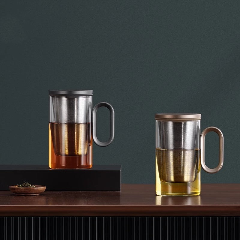 Glass Tea Cup Heat-resistant Stainless Steel Filter