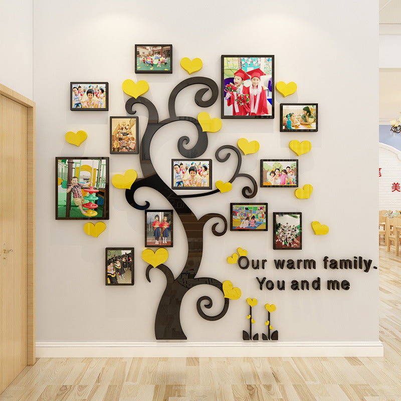 Photo Frame Tree Self-adhesive Creative Photo Wall Living Room Bedroom Wall Decoration 3d Stereo Acrylic Background Wall Stickers