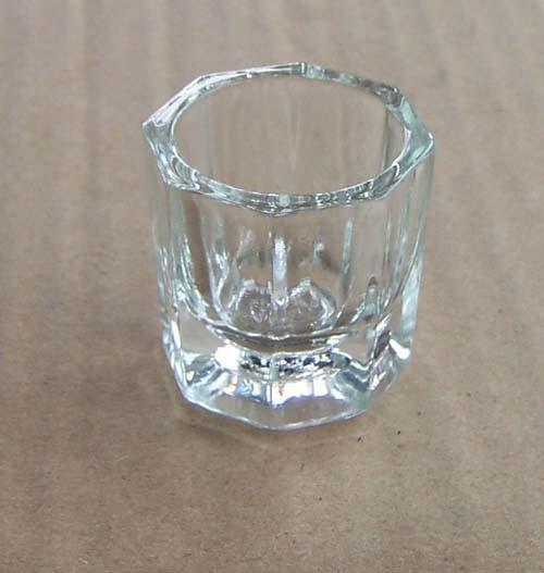 Small octagonal cup Glass manicure cup