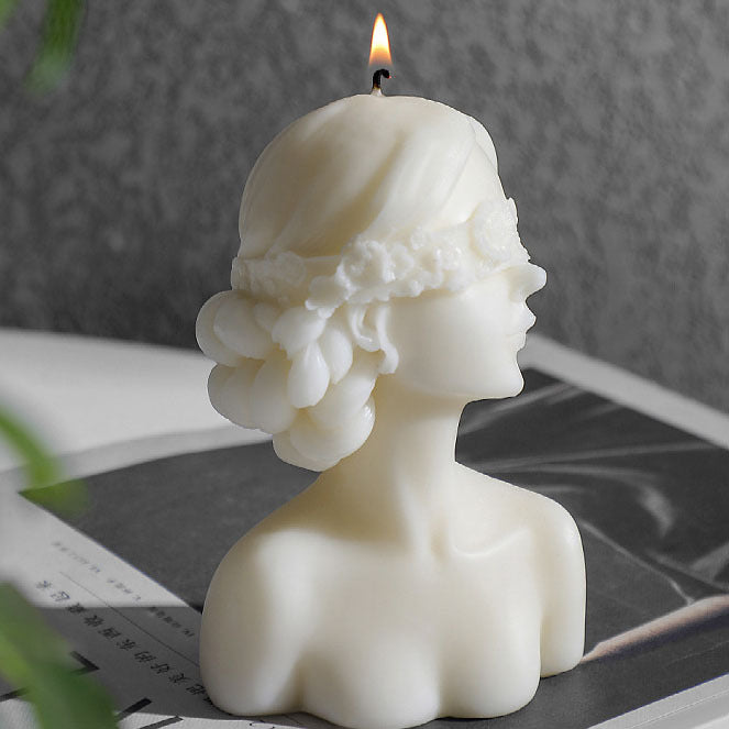 Bust Woman Do Hair Styling Home Decoration Gift Scented Candle