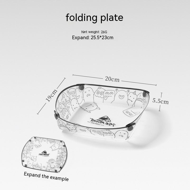 Outdoor Folding Bowls, Tableware, Portable Travel Plates
