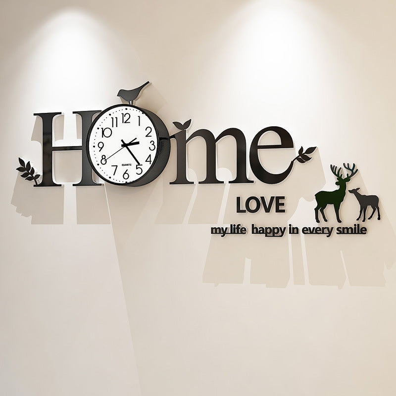 Punch-free Home Creative Personality Silent Wall Clock