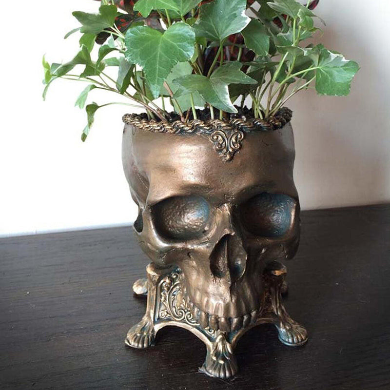 Home Skull Flower Pot Decoration Resin Crafts