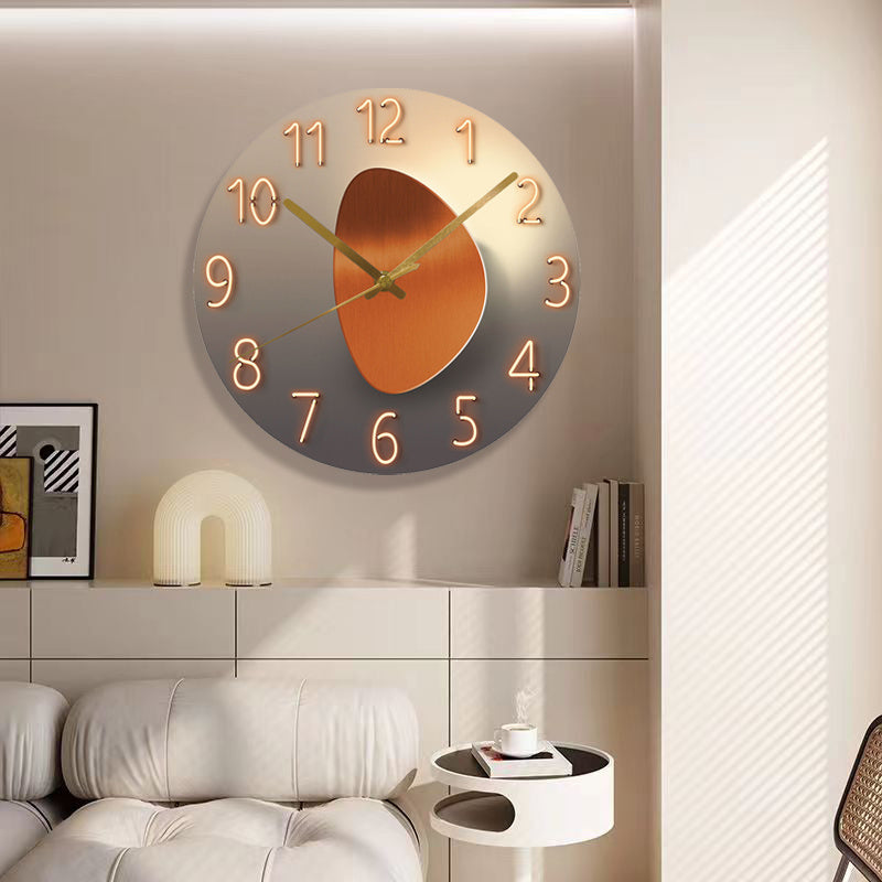Living Room Home Wall Mounted Punch Free Clock