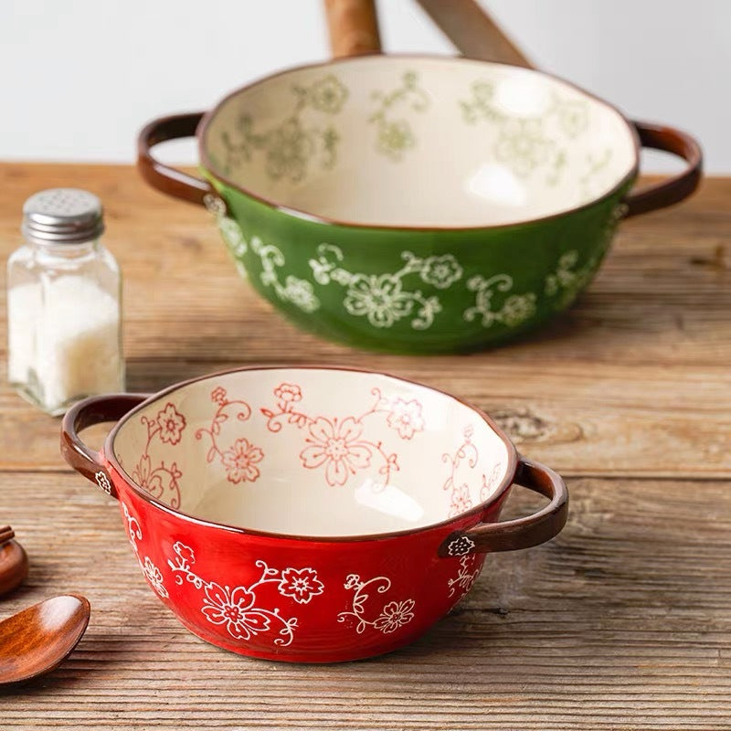 Household Ceramic Microwave Oven Noodle Bowl