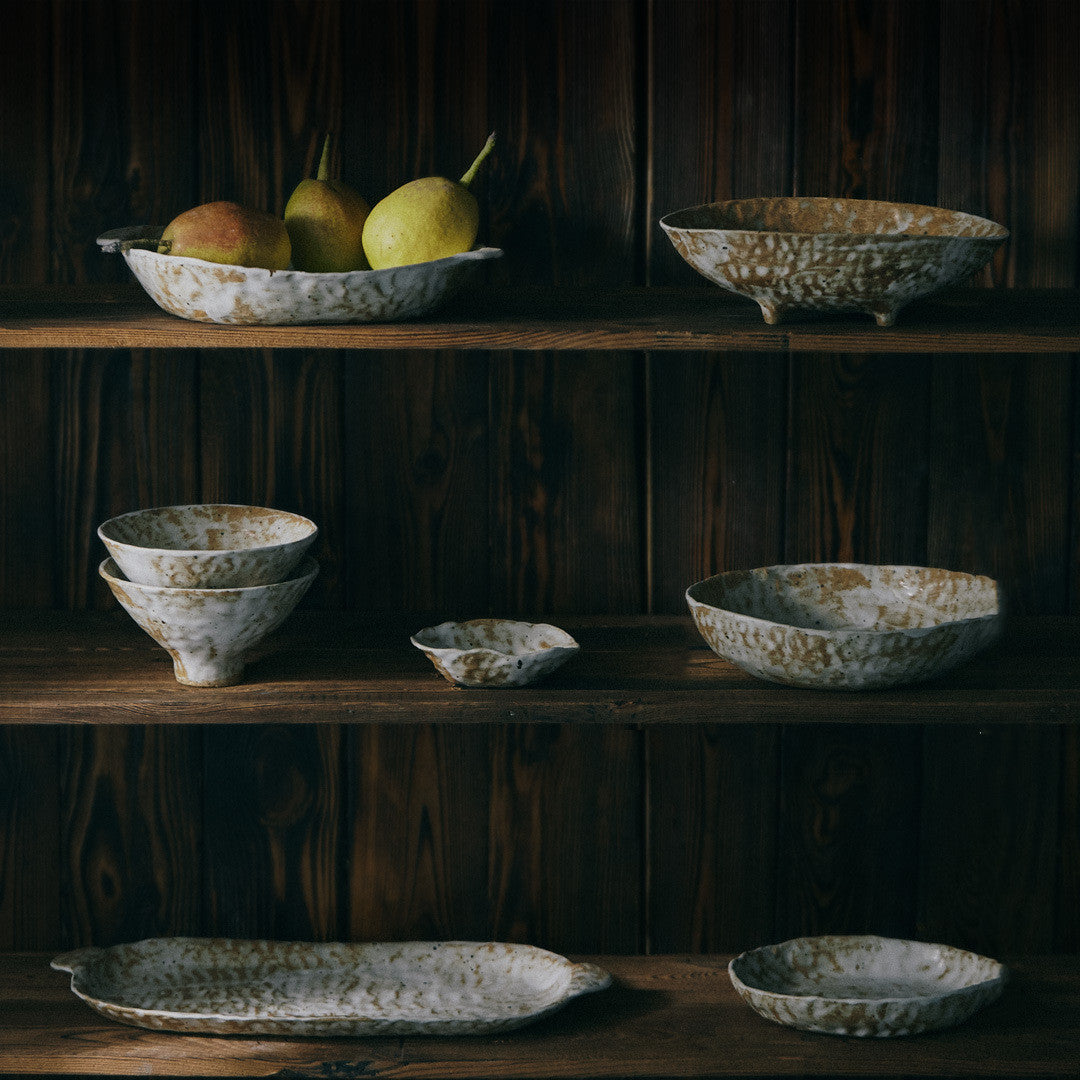 Stoneware Bowls And Plates Irregular Handmade Rectangular Cutlery