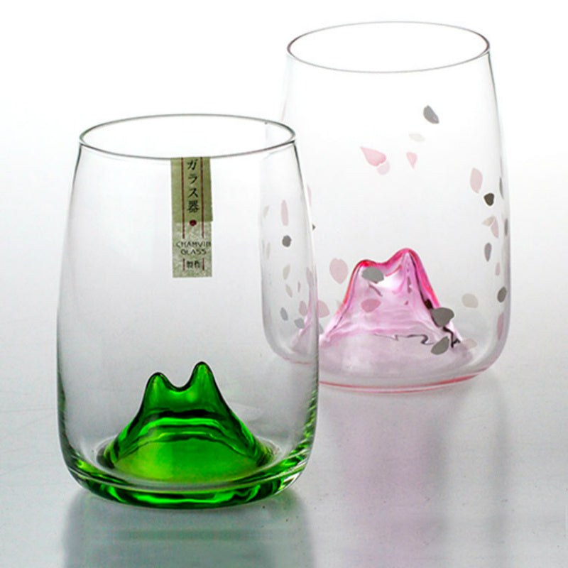 Cherry Blossoms Glass Cup Japanese Crystal Glass