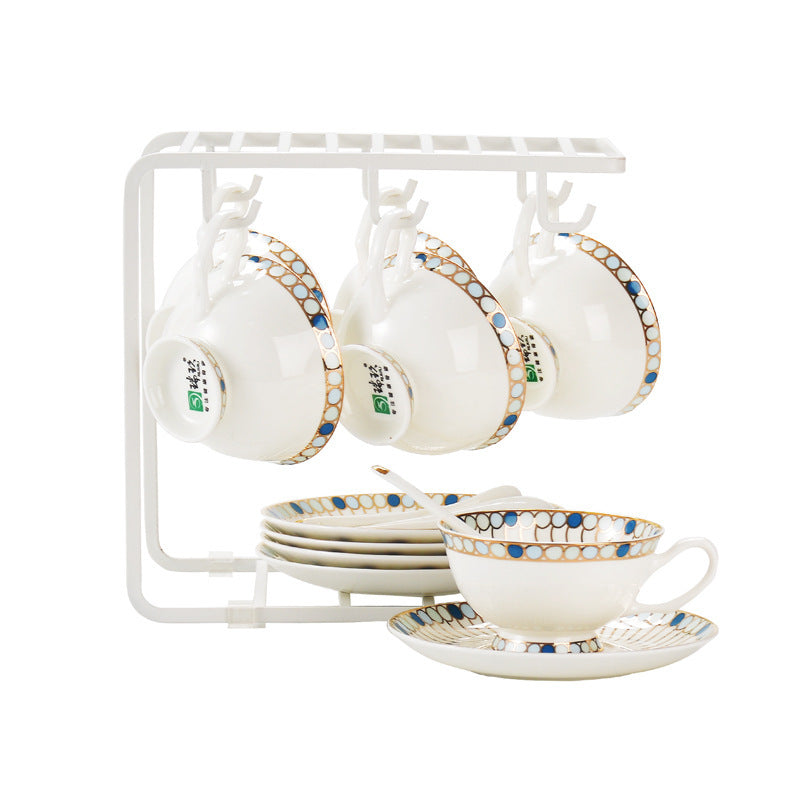 Bone China Coffee Cup And Saucer Set Household Ceramics