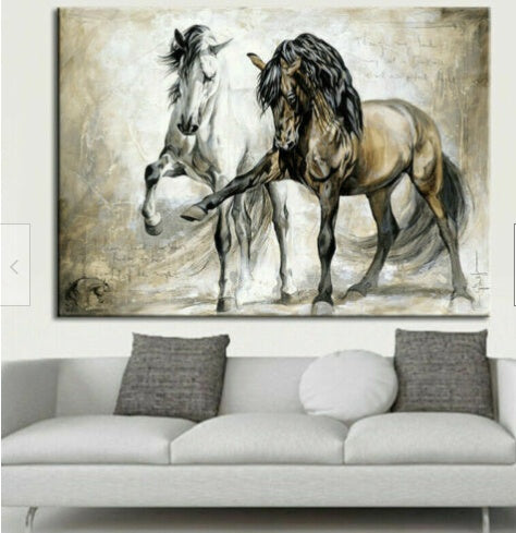 Horse Abstract Canvas Wall Art Painting Picture Home Hanging