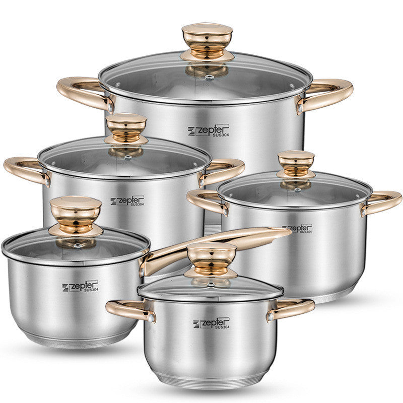 Thickened Double Bottom 304 Stainless Steel sSmall Soup Pot