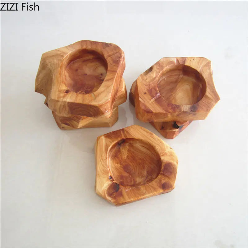 Natural Wood Ashtray Minimalist Geometry Ashtrays Smoking Accessories