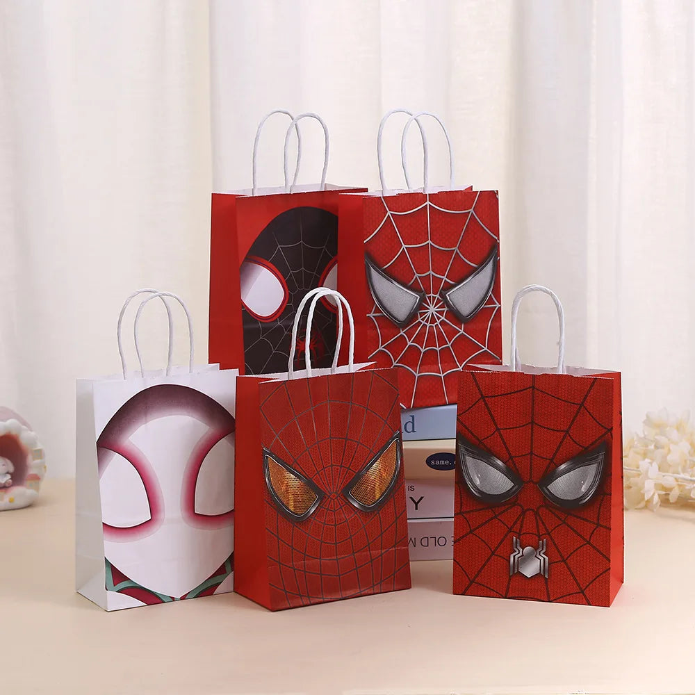 New Spiderman Superhero Tote Bags Paper Candy Gifts Packaging Bags Kid