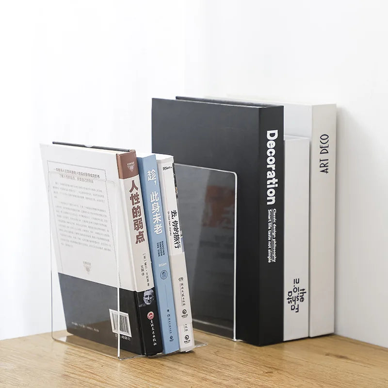 Sharkbang L ShapeTransparent Acrylic BookStand Bookend Stationery