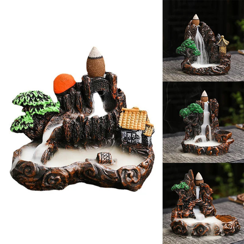 Backflow Incense Holder Waterfall Incense Burner Office Home Decor