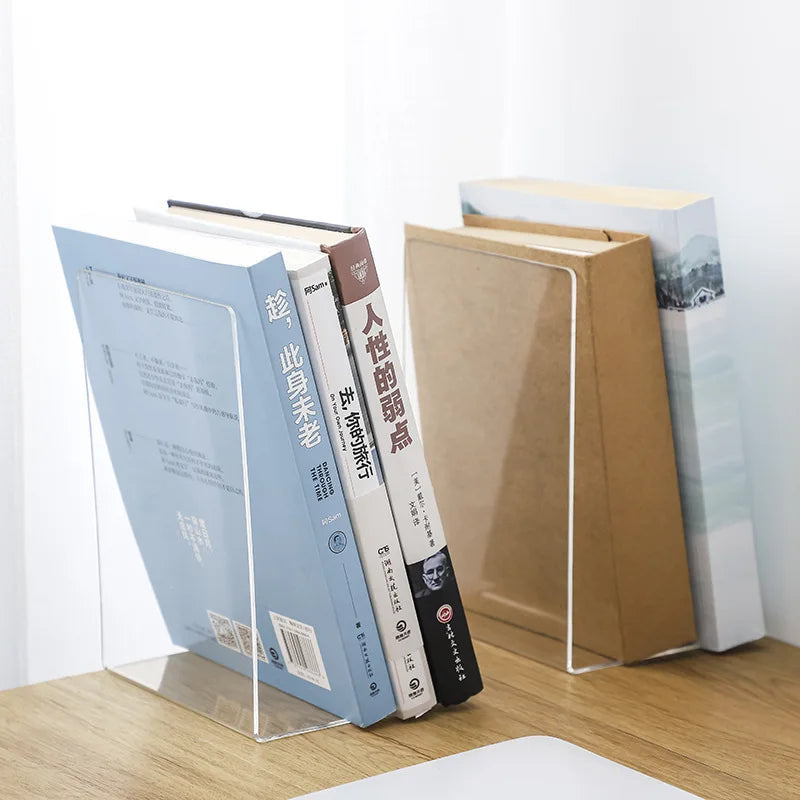 Sharkbang L ShapeTransparent Acrylic BookStand Bookend Stationery