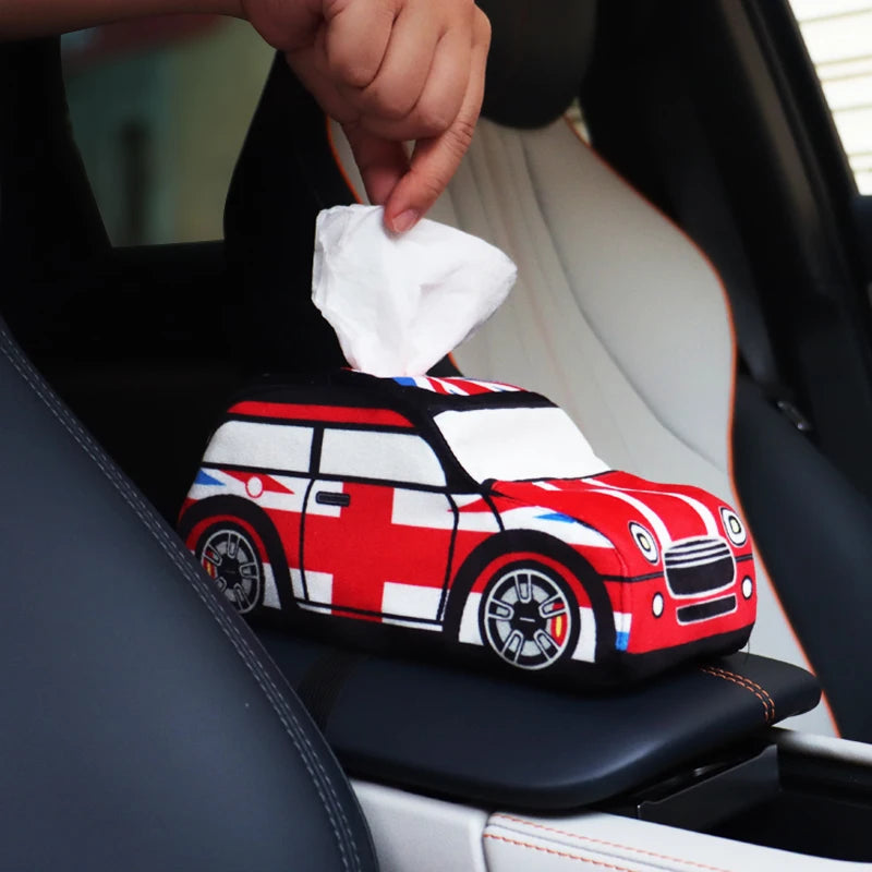 Cartoon Car Tissue Box Armrest Holder Multifunctional Paper