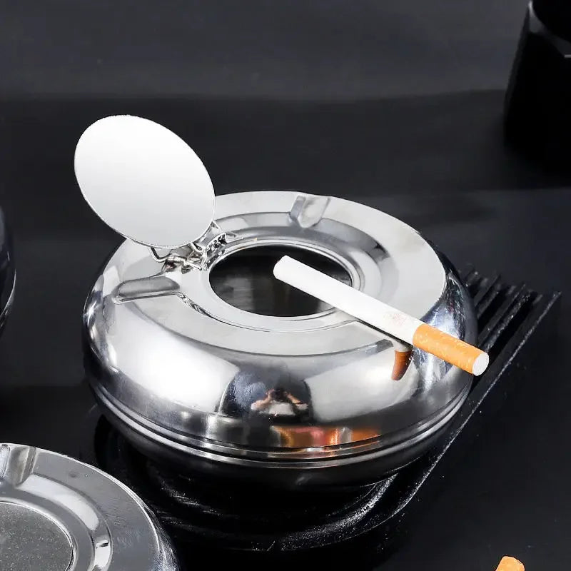 Ashtray Stainless Steel Simple Modern Outdoor Cigarettes Tray for