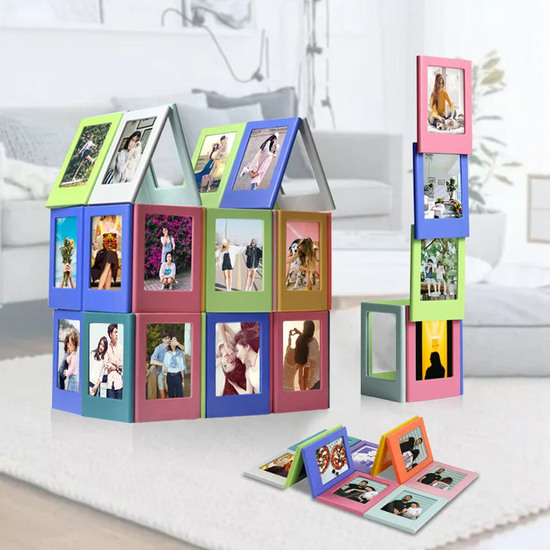 New 5 PACK Magnetic Picture Frames for Refrigerator, 3 Inch Fridge