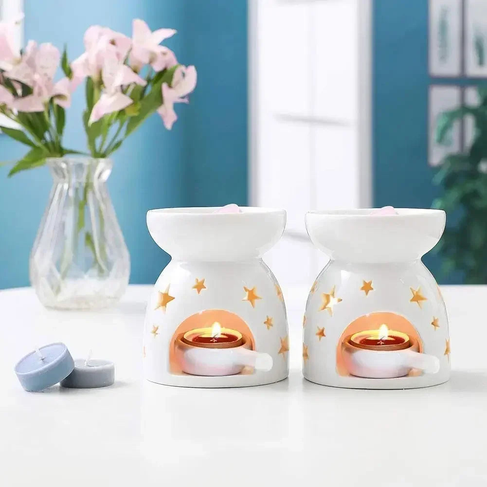 Ceramic Aroma Burner Essential Oil Furance Mini Candle Holderr