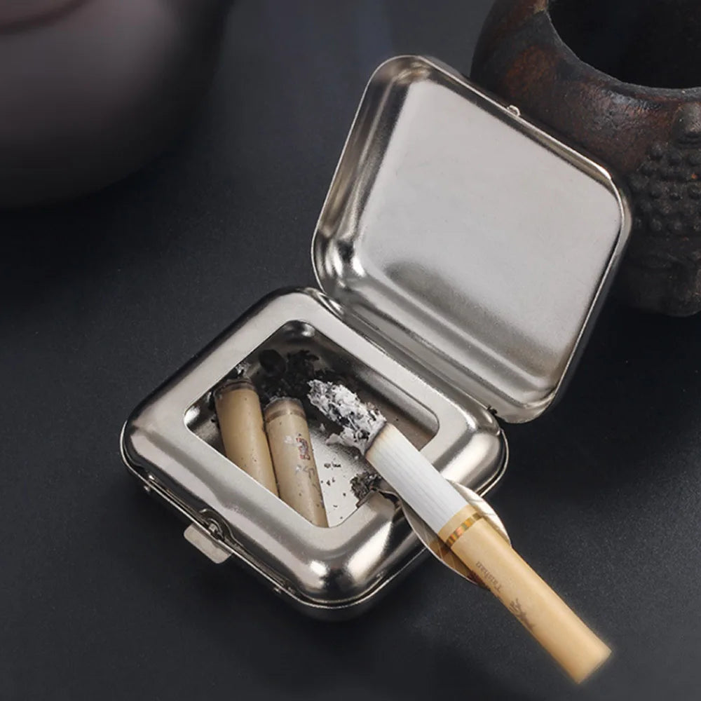 Outdoor EDC Mini Portable Ashtray Customized LOGO Stainless