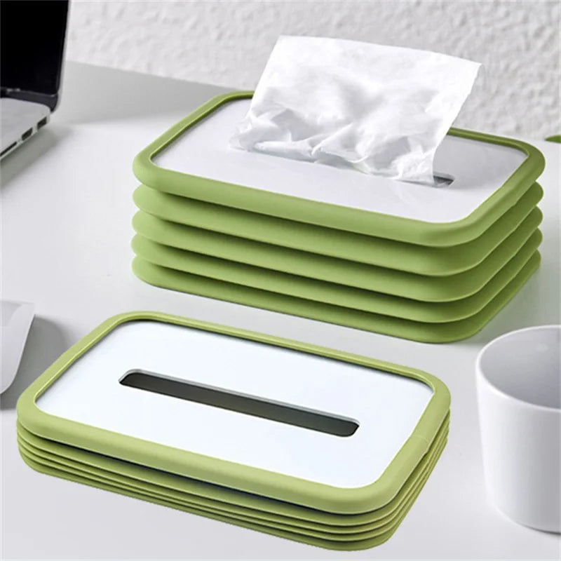 Creative Silicone Folding Lift Luminous Tissue Box